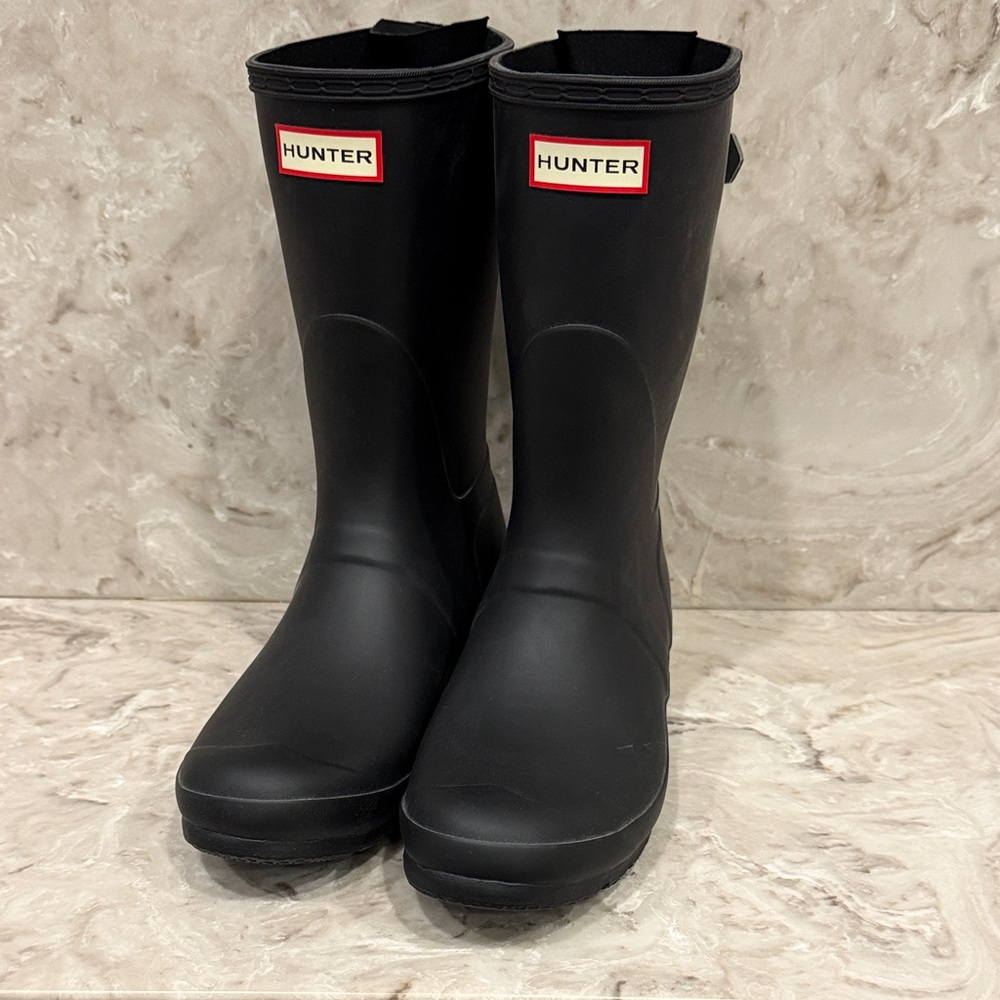 Hunter Classic Black Waterproof Boots-Adjustable-